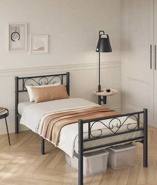 Stijlvol Metalen Bedframe 90x200 cm - Zwart