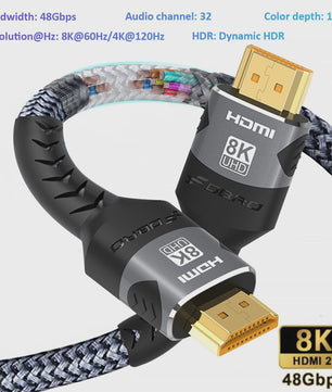 HDMI 2.1 Kabel 8K@60Hz & 4K@120Hz - 48Gbps, eARC, HDR voor PS5, PC, Laptop