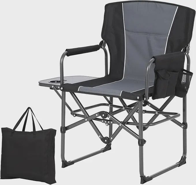 XL Regisseurs Campingstoel - Zware Kwaliteit, Opvouwbaar met Zijtafel & Opbergvak