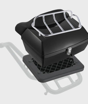 Motor Top Case Zwart 48L - Waterdicht PP Materiaal met Reflectiepaneel