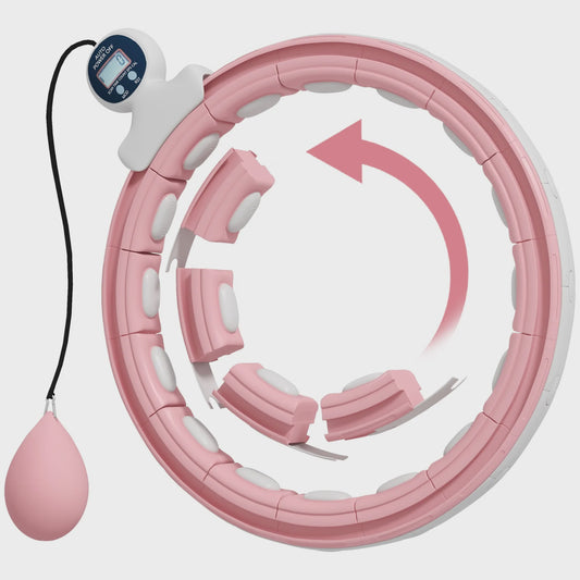 Verstelbare Fitness Hula Hoop met Massagepunten en Digitale Teller - 16 Segmenten