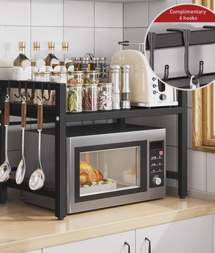 Uitschuifbare Magnetron Planken Organizer - 42-64cm - Vocht- & Roestvrij - Keuken Opbergrek