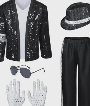 Michael Jackson Kostuum Set - Popster Cosplay Outfit voor Kinderen & Volwassenen