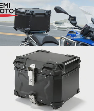 KEMIMOTO Universele Aluminium Motor Topkoffer 65L met Lederen Voering