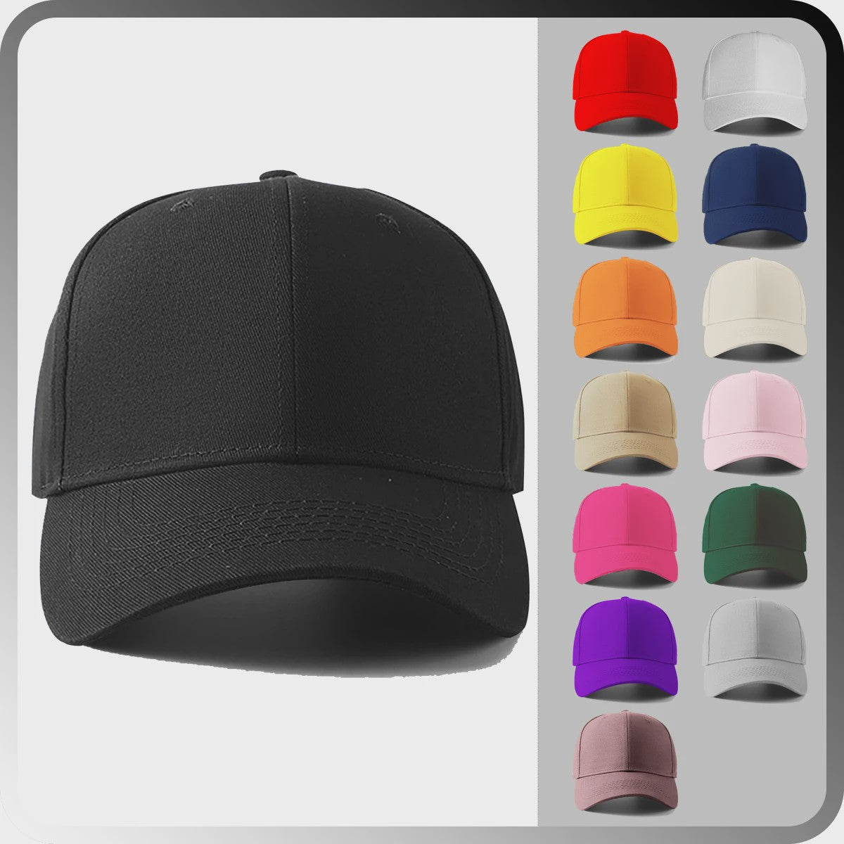 Uniseks Katoenen Baseball Cap met Verstelbare Metalen Gesp - Veel Kleuren