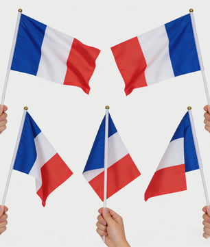 Franse Mini Vlaggetjes met Stokje - 14x21cm | Feest, Sport & Decoratie