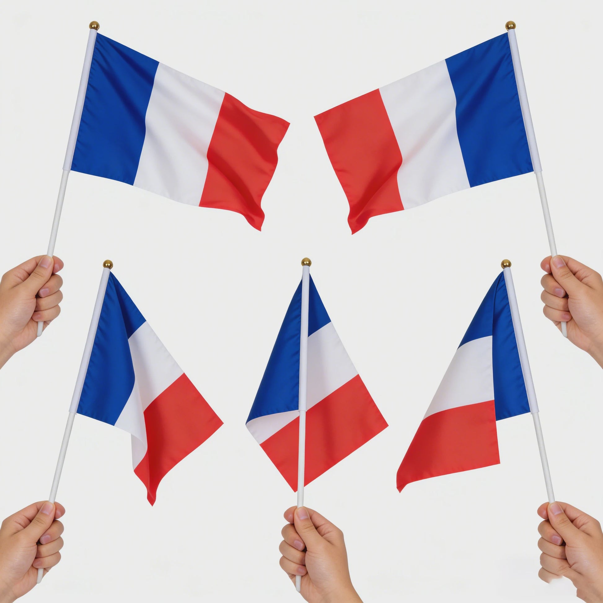 Franse Mini Vlaggetjes met Stokje - 14x21cm | Feest, Sport & Decoratie