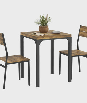 Compacte Eettafel Set met 2 Stoelen - 3-delig Keukenmeubel