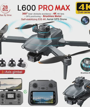 L600 Pro MAX Drone: 8K Camera, 3-Assige Gimbal, GPS & 360° Obstakelvermijding