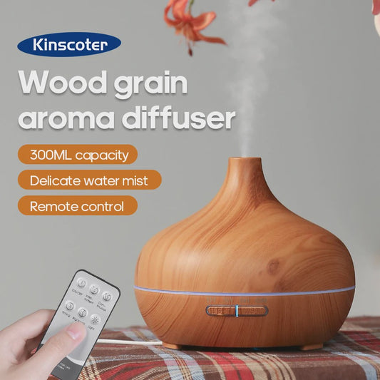 Houten Aroma Diffuser USB Luchtbevochtiger - Vernevelaar & Luchtzuiveraar