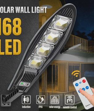 LED Solar Tuinlamp met Bewegingssensor en Afstandsbediening - Waterdicht Buitenlicht