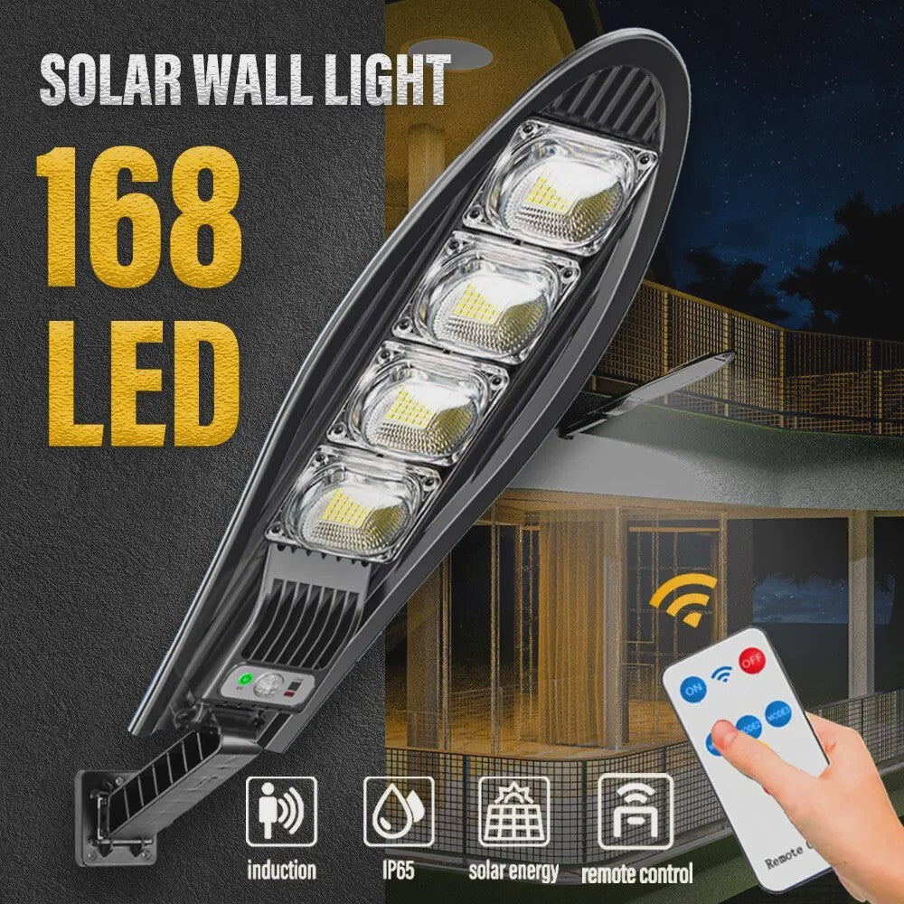 LED Solar Tuinlamp met Bewegingssensor en Afstandsbediening - Waterdicht Buitenlicht