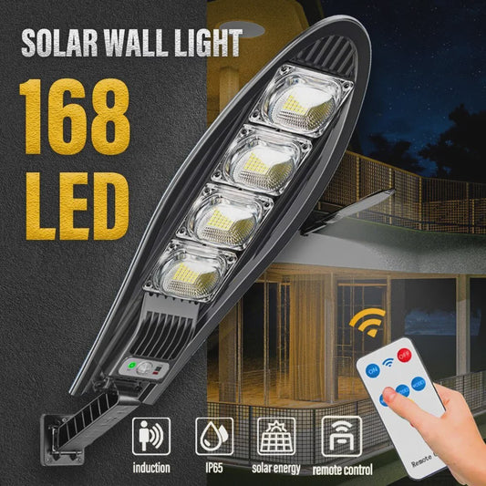 LED Solar Tuinlamp met Bewegingssensor en Afstandsbediening - Waterdicht Buitenlicht