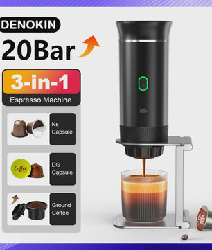 Draagbare Elektrische Espressomachine - 3-in-1 Koffiezetter voor Auto, Thuis & Camping