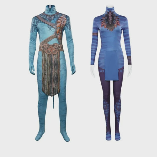 Avatar Cosplay Kostuums: Jake Sully & Neytiri Jumpsuits voor Dames en Heren - Perfect voor Halloween & Feesten