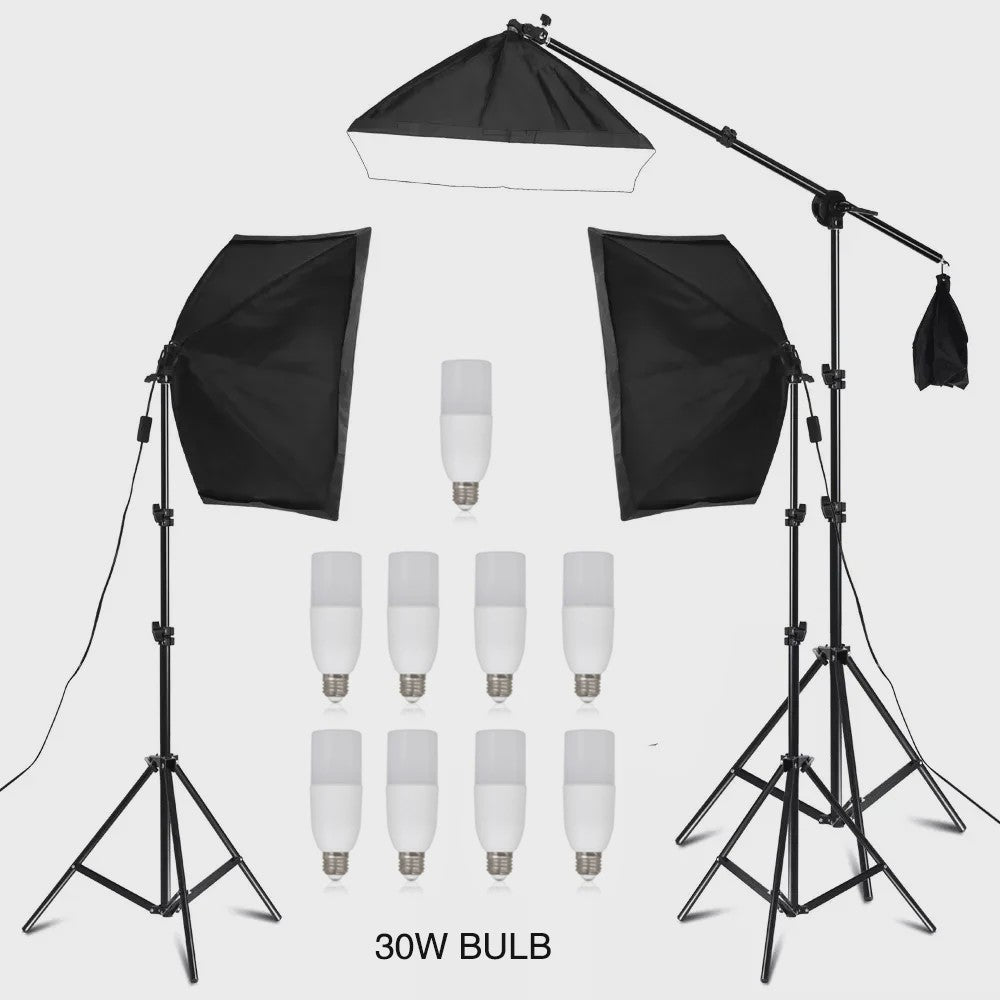 Professionele Softbox Verlichtingskit 50x70cm - Continu Licht voor Studio Fotografie