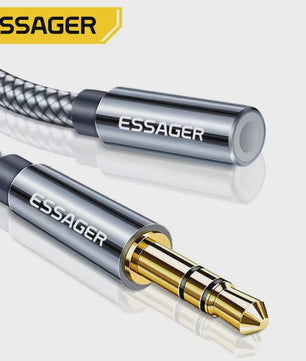 Essager 3.5mm Audio Verlengkabel - Hoge Kwaliteit Aux Kabel voor Koptelefoon & Speaker