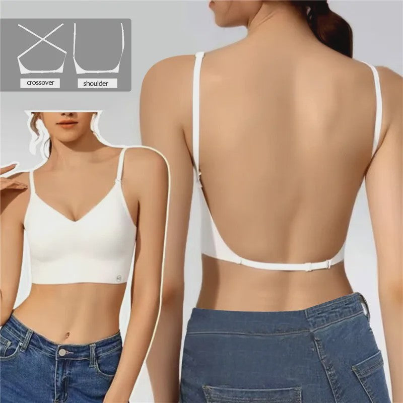 Onzichtbare Push-Up BH met Diepe U-Hals en Strapless Optie - Perfect voor Jurken