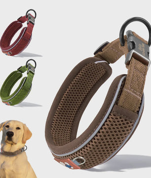 Gepersonaliseerde Hondenhalsband - Ademend Mesh, Reflecterend & Duurzaam