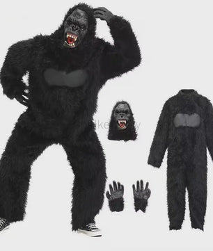 Unisex Gorilla Jumpsuit - King of the Jungle Halloween Kostuum