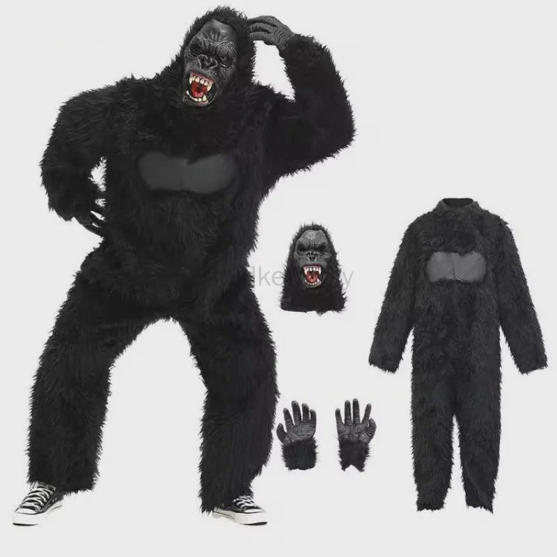 Unisex Gorilla Jumpsuit - King of the Jungle Halloween Kostuum