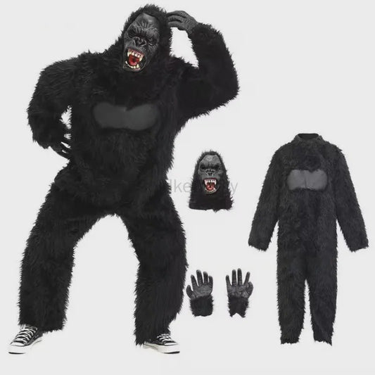 Unisex Gorilla Jumpsuit - King of the Jungle Halloween Kostuum