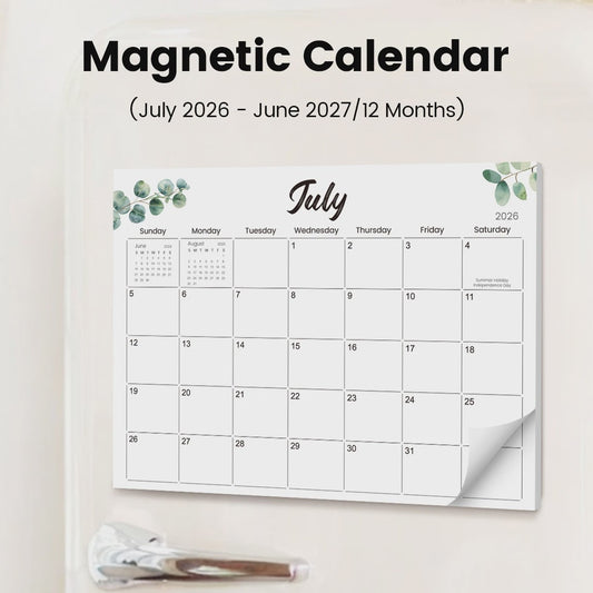 Magnetische Koelkast Kalender 2026-2027 | Maandplanner & Keuken Organizer