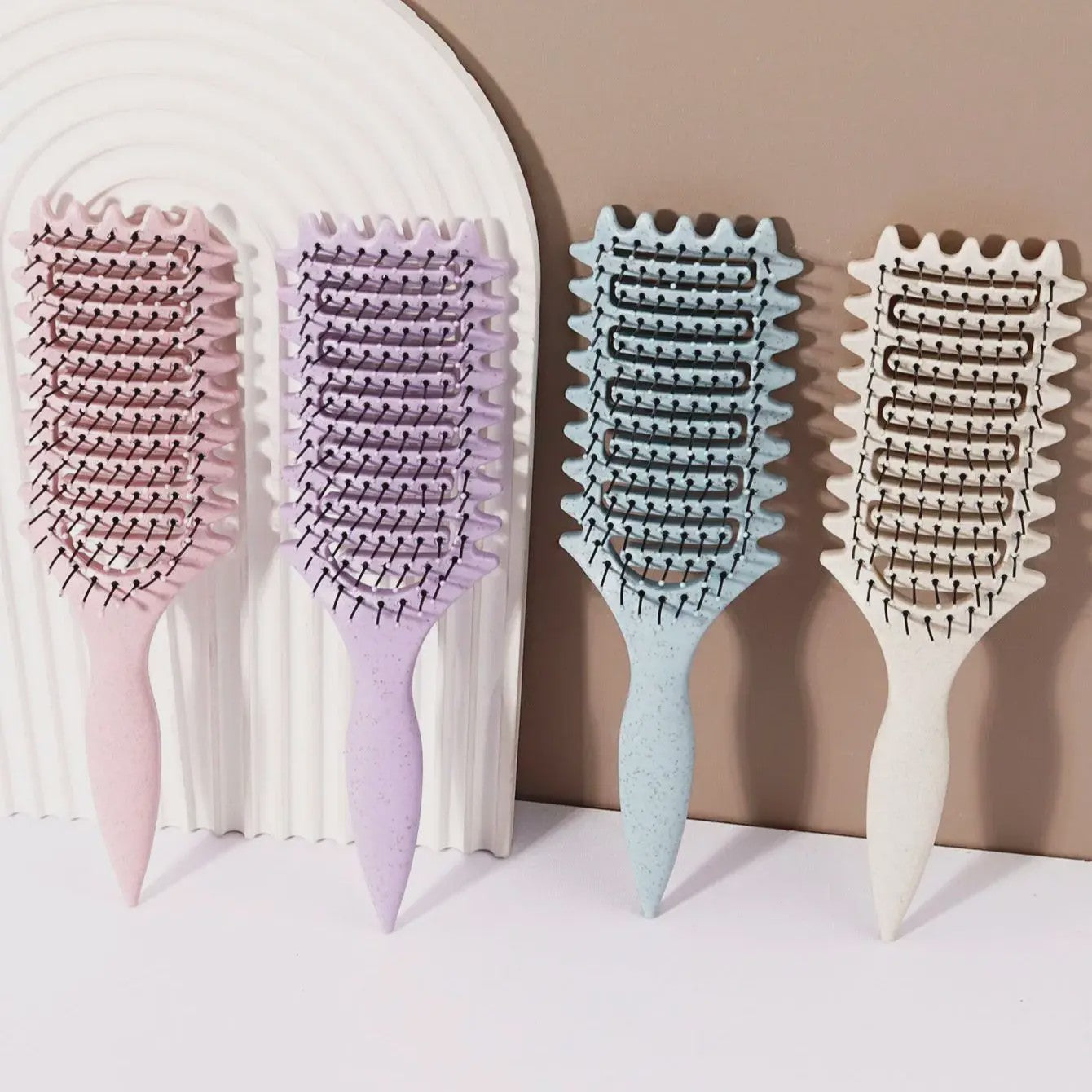 Ventilerende Stylingborstel met Massage-effect - Comfortabele Grip voor Natuurlijk Haar & Pruiken