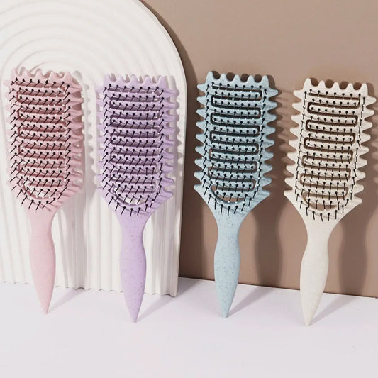 Ventilerende Stylingborstel met Massage-effect - Comfortabele Grip voor Natuurlijk Haar & Pruiken