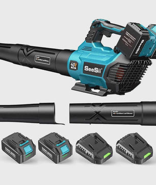 Seesii 40V Accu Bladblazer - Krachtige 680CFM Turbo Blower met Dubbele Batterij & Makita Compatibiliteit