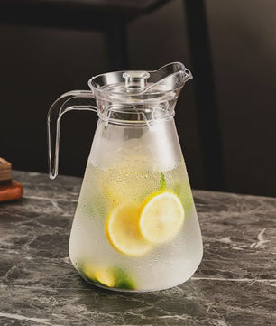 Acryl Waterkan met Deksel - 1L, 1.5L, 2L - Hittebestendig & Veelzijdig