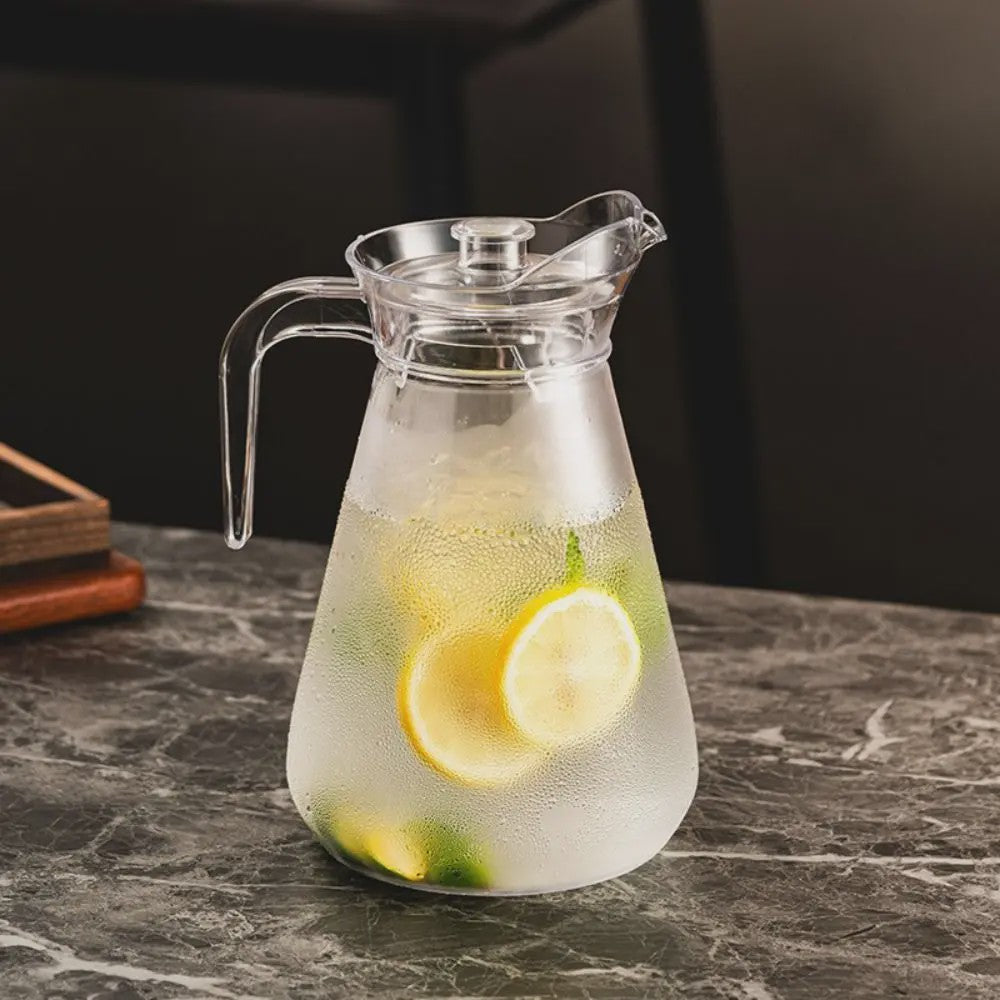 Acryl Waterkan met Deksel - 1L, 1.5L, 2L - Hittebestendig & Veelzijdig