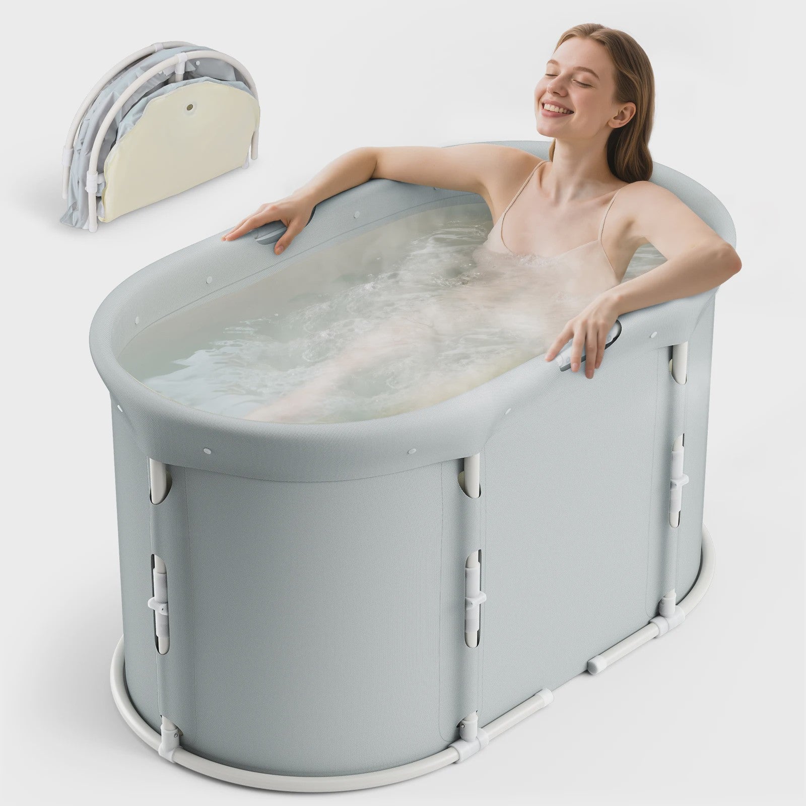 Portable Foldable Collapsible Deep Soaking Tub Adult Kids Spa Bath Barrel Ice Bath Hot Cold Therapy Baignoire Pliable Adullte