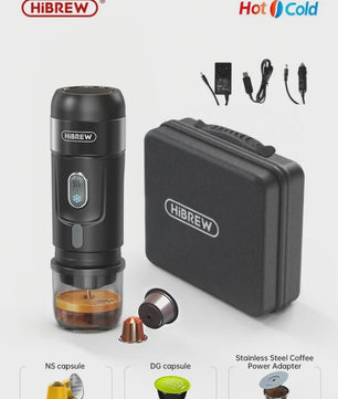 HiBREW Draagbare Koffiemachine: Espresso voor Auto & Thuis (DC12V)