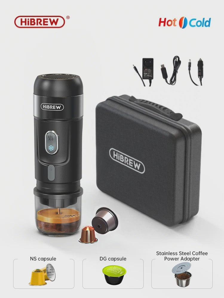 HiBREW Draagbare Koffiemachine: Espresso voor Auto & Thuis (DC12V)