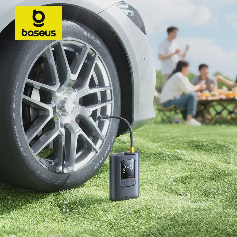 Baseus VA1 Draagbare Auto Luchtpomp - 150PSI Digitale Compressor met Nauwkeurige Bandenspanning