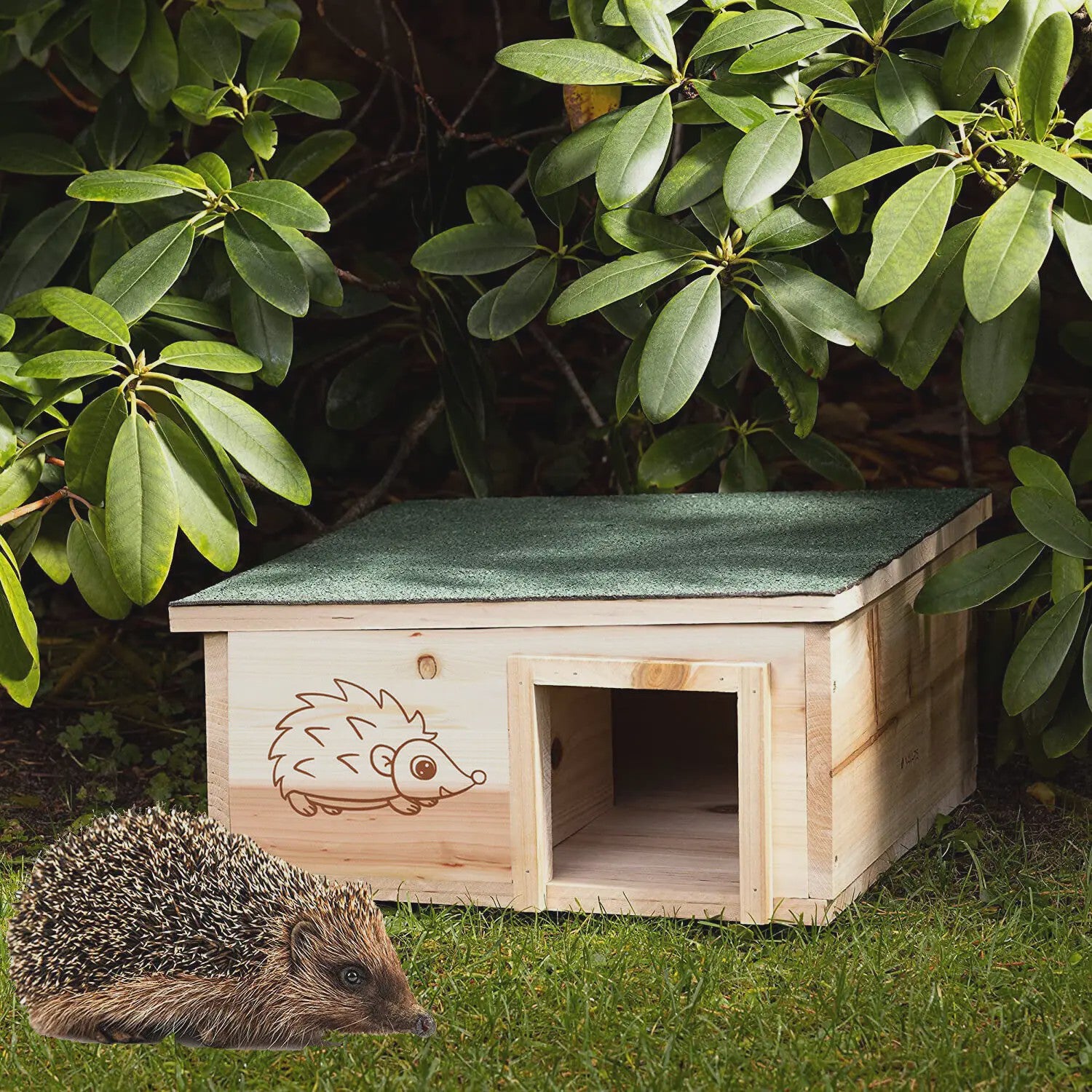 Houten Egelhuis XL - Predator Proof Schuilplaats voor Winterslaap en Beschutting