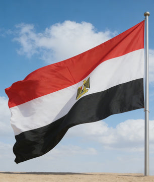 Egyptische Vlag Polyester 3x5ft met Ophangringen - Buiten & Binnen Decoratie