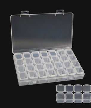 28 Vaks Transparante Opbergdoos met Verwijderbare Compartimenten - Ideaal voor Medicijnen, Sieraden & Nail Art