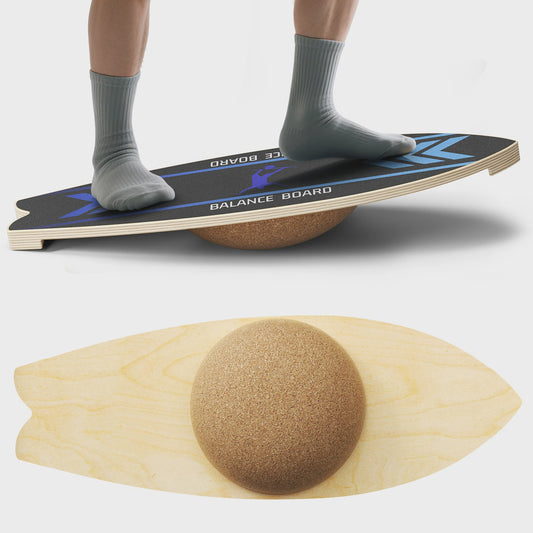 Balance Board Wood Sportneer Indoor Board Skateboard, Indoor Surfboard, Trickboard and Balance Board for Children and Adults