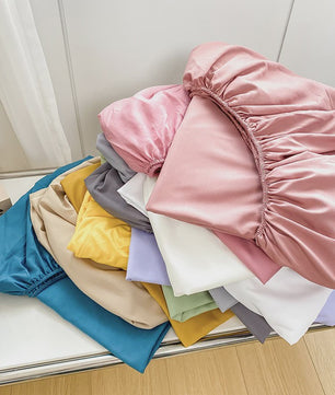 Hoeslaken met Elastische Band - Effen Kleur, Antislip & Verstelbaar voor Alle Bedden