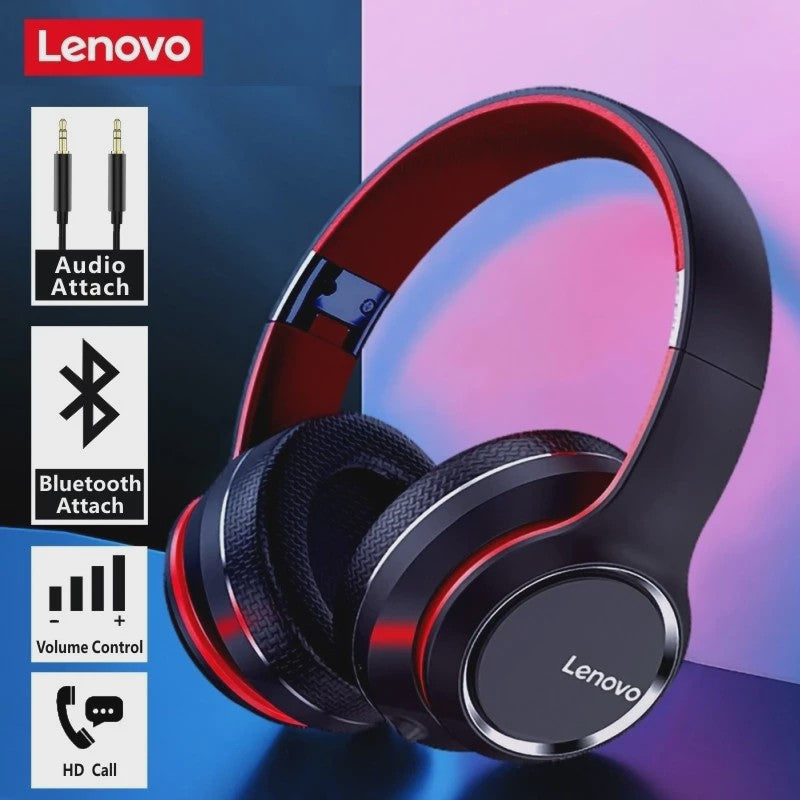 Lenovo HD200 Over-Ear Bluetooth Koptelefoon - Draadloos, Opvouwbaar, Noise Cancelling