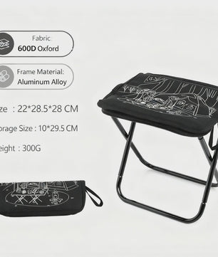 Lichtgewicht Opvouwbare Camping Stoel - 900D Oxford & RVS - 100kg Draagvermogen