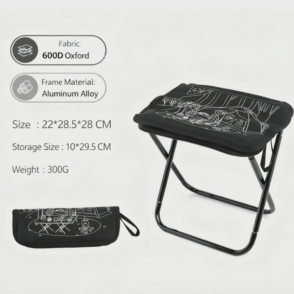 Lichtgewicht Opvouwbare Camping Stoel - 900D Oxford & RVS - 100kg Draagvermogen