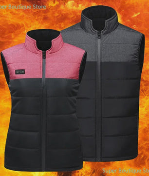 Verwarmd Vest Dames Heren - USB Elektrisch Verwarmbaar Padded Vest voor Buitenactiviteiten & Outdoor