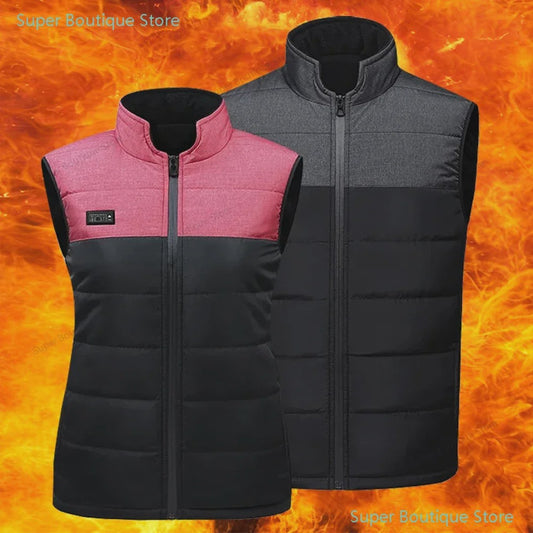 Verwarmd Vest Dames Heren - USB Elektrisch Verwarmbaar Padded Vest voor Buitenactiviteiten & Outdoor