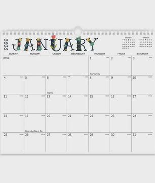 Kalender 2026-2027: Wandkalender Maandplanner 18 Maanden (Jan '26 - Jun '27) - 14x11 Inch