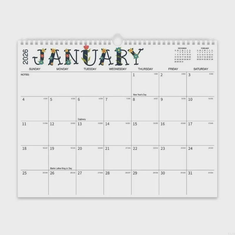 Kalender 2026-2027: Wandkalender Maandplanner 18 Maanden (Jan '26 - Jun '27) - 14x11 Inch