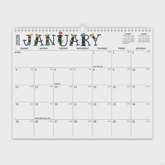 Kalender 2026-2027: Wandkalender Maandplanner 18 Maanden (Jan '26 - Jun '27) - 14x11 Inch