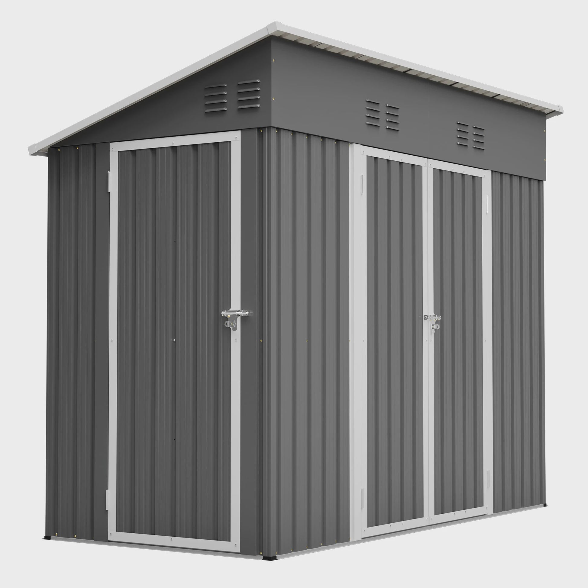 Mega Metalen Tuinhuis 4x8m - Ruim Stalen Tuinmagazijn met Dubbele Deuren, Weerbestendig